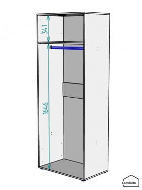 Шкаф Linnea MHR-2PO 2050х800х510 (Белый-М 11.1.2) в Урае - uray.mebel24.online | фото 3