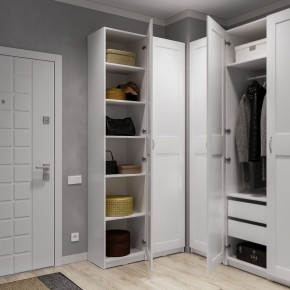 Шкаф МАКС однодверный узкий, цвет белый в Урае - uray.mebel24.online | фото 4