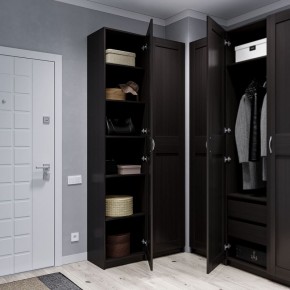 Шкаф МАКС однодверный узкий, цвет Дуб Венге в Урае - uray.mebel24.online | фото 4