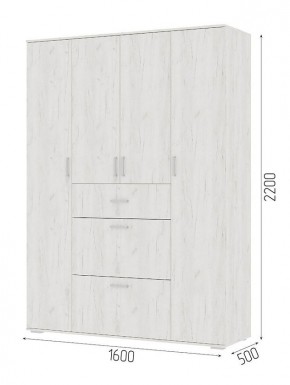 Шкаф Нельсон ШК-03 (Дуб Крафт белый/Дуб Крафт белый) в Урае - uray.mebel24.online | фото 5