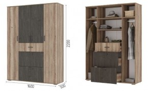 Шкаф Нельсон ШК03 Дуб каньон/железный камень в Урае - uray.mebel24.online | фото 2
