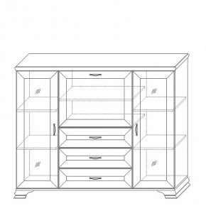Шкаф низкий (2 стеклодвери) Сиена в Урае - uray.mebel24.online | фото 4