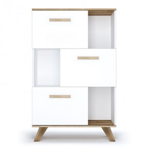 Шкаф низкий с нишами Вега Скандинавия в Урае - uray.mebel24.online | фото 2