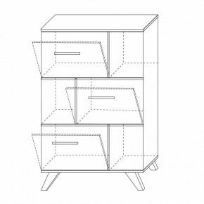 Шкаф низкий с нишами Вега Скандинавия в Урае - uray.mebel24.online | фото 3