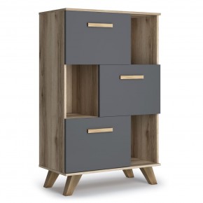 Шкаф низкий с нишами Вега Скандинавия в Урае - uray.mebel24.online | фото 5