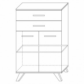 Шкаф низкий Вега Скандинавия в Урае - uray.mebel24.online | фото 7