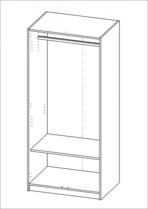 Шкаф ОРИОН двухдверный, цвет Дуб Сонома в Урае - uray.mebel24.online | фото 2