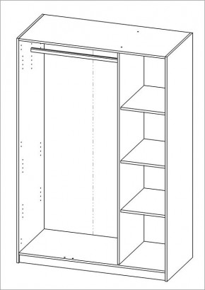Шкаф ОРИОН трехдверный, цвет Дуб Венге в Урае - uray.mebel24.online | фото 3