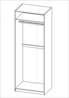 Шкаф ПЕГАС двухдверный, цвет Дуб Сонома в Урае - uray.mebel24.online | фото 3
