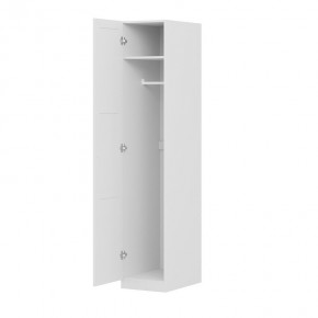 Шкаф ПЕГАС однодверный с рамочным фасадом, цвет белый в Урае - uray.mebel24.online | фото 2