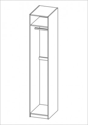 Шкаф ПЕГАС однодверный с рамочным фасадом, цвет Дуб Венге в Урае - uray.mebel24.online | фото 3