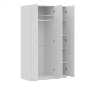 Шкаф ПЕГАС трехдверный с рамочным фасадом, цвет белый в Урае - uray.mebel24.online | фото 2