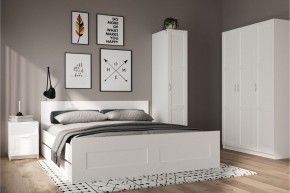 Шкаф ПЕГАС трехдверный с рамочным фасадом, цвет белый в Урае - uray.mebel24.online | фото 4
