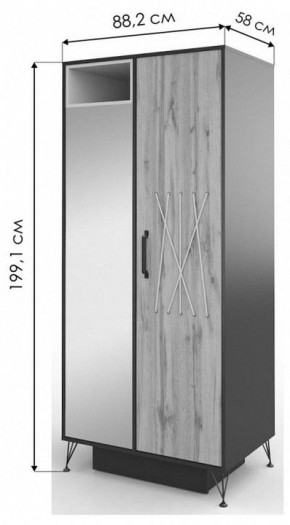 Шкаф платяной Нобира в Урае - uray.mebel24.online | фото 2