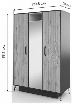 Шкаф платяной Нобира в Урае - uray.mebel24.online | фото 3
