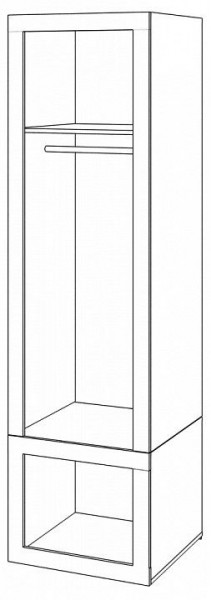 Шкаф платяной Toivo ТОЙ ШК 60/60 Д в Урае - uray.mebel24.online | фото 2