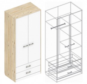 Шкаф "Милана" 2-х створчатый с 2 ящиками в Урае - uray.mebel24.online | фото 3