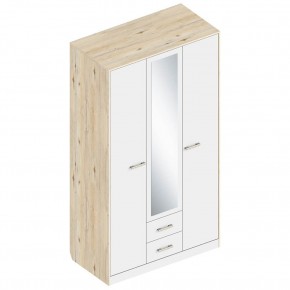 Шкаф "Милана" 3-х створчатый с 2 ящиками по центру в Урае - uray.mebel24.online | фото