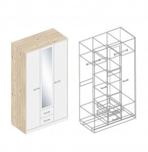 Шкаф "Милана" 3-х створчатый с 2 ящиками по центру в Урае - uray.mebel24.online | фото 3