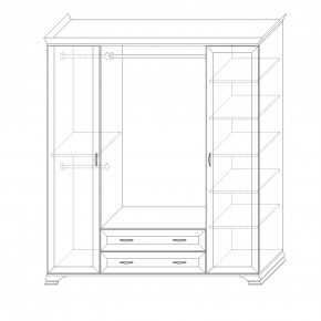Шкаф распашной четырехдверный Сиена в Урае - uray.mebel24.online | фото 7