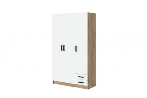 Шкаф распашной Эконом (Дуб крафт золотой/Белый текстурный) в Урае - uray.mebel24.online | фото 1
