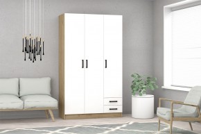Шкаф распашной Эконом (Дуб крафт золотой/Белый текстурный) в Урае - uray.mebel24.online | фото