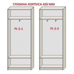 Шкаф распашной серия «ЗЕВС» (PL3/С1/PL2) Серый камень/Небраска натуральный в Урае - uray.mebel24.online | фото 8