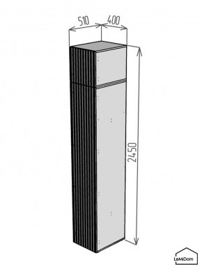 Шкаф с антресолью Linnea MHR-1A-1 2450х400х510 (ДВ-М 11.1.25) в Урае - uray.mebel24.online | фото 2