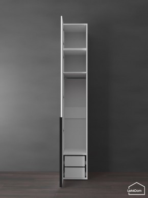 Шкаф с антресолью Linnea MHR-1A-3 2450х400х510 (Белый-М 11.1.1) в Урае - uray.mebel24.online | фото 5