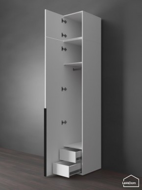 Шкаф с антресолью Linnea MHR-1A-3 2450х400х510 (Белый-М 11.1.1) в Урае - uray.mebel24.online | фото 6