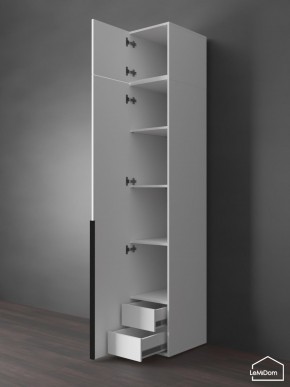 Шкаф с антресолью Linnea MHR-1A-4 2450х400х510 (Белый-М 11.1.1) в Урае - uray.mebel24.online | фото 5