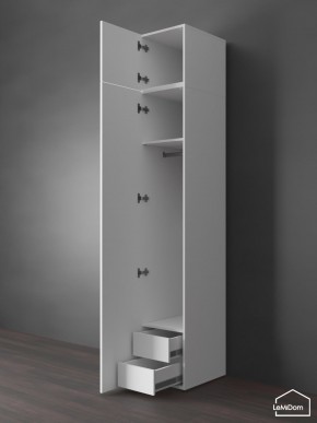 Шкаф с антресолью Linnea MHR-1POA-3 2450х400х510 (Белый-М 11.1.2) в Урае - uray.mebel24.online | фото 6