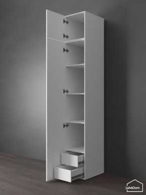 Шкаф с антресолью Linnea MHR-1POA-4 2450х400х510 (Белый-М 11.1.1) в Урае - uray.mebel24.online | фото 5