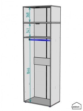 Шкаф с антресолью Linnea MHR-2A-1 2450х800х510 (Белый-М 11.1.2) в Урае - uray.mebel24.online | фото 3