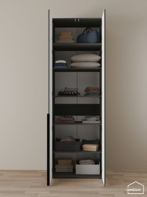 Шкаф с антресолью Linnea MHR-2A-2 2450х800х510 (Графит-М 11.1.25) в Урае - uray.mebel24.online | фото 4