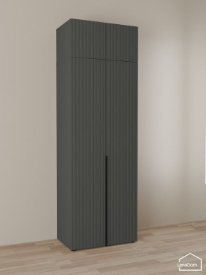 Шкаф с антресолью Linnea MHR-2A-4 2450х800х510 (Графит-М 11.1.25) в Урае - uray.mebel24.online | фото