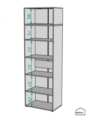 Шкаф с антресолью Linnea MHR-2POA-2 2450х800х510 (Белый-М 11.1.1) в Урае - uray.mebel24.online | фото 3