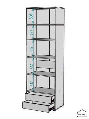 Шкаф с антресолью Linnea MHR-2POA-4 2450х800х510 (Белый-М 11.1.2) в Урае - uray.mebel24.online | фото 3