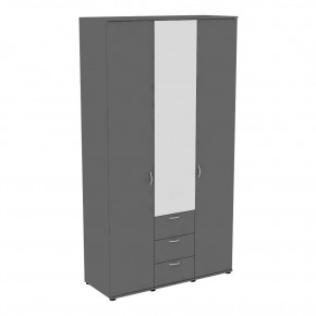 Шкаф с зеркалом Ольга H57_M (Графит) в Урае - uray.mebel24.online | фото