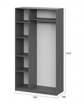 Шкаф ШК-5 (1200) Графит серый в Урае - uray.mebel24.online | фото 5