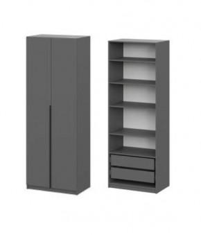 Шкаф ШК-5 + 4 полки + ящики (800) Графит в Урае - uray.mebel24.online | фото
