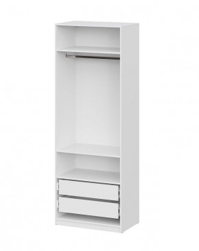 Шкаф ШК-5 + 2 полки + ящики (800) Белый текстурный в Урае - uray.mebel24.online | фото 3