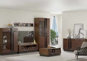 МАГНОЛИЯ Шкаф-стекло низкий (Дерево/орех) в Урае - uray.mebel24.online | фото 3