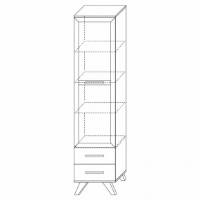 Шкаф-витрина 450 Вега Скандинавия в Урае - uray.mebel24.online | фото 3