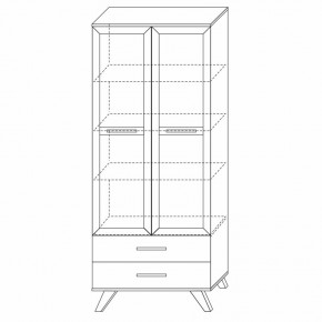 Шкаф-витрина 800 Вега Скандинавия в Урае - uray.mebel24.online | фото 2