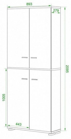 Шкаф-витрина Домино ПУ-30-3-ФС в Урае - uray.mebel24.online | фото 2