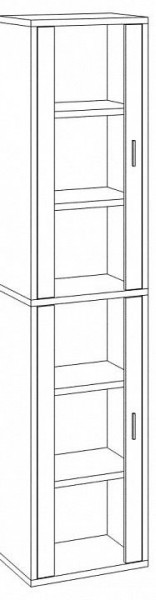 Шкаф-витрина Домино СУ(ш1в2)+2ФС в Урае - uray.mebel24.online | фото 2
