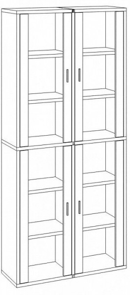 Шкаф-витрина Домино СУ(ш2в2)+4ФС в Урае - uray.mebel24.online | фото 3