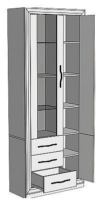 Шкаф-витрина Нобиле ШВтВ-ФСД-БЯН в Урае - uray.mebel24.online | фото 2