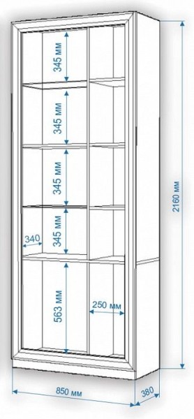 Шкаф-витрина Нобиле ШВтВ-ФСД-БЯН в Урае - uray.mebel24.online | фото 3
